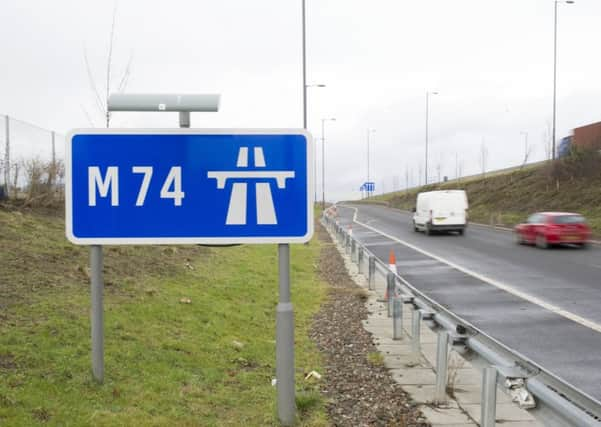 The vehicles were going southbound between Johnstonebridge and Ecclefechan, Dumfries and Galloway, at around 12.15 on Sunday. Picture: John Devlin