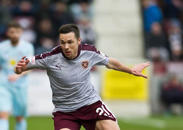 Don Cowie in action for Hearts. Pic: John Devlin