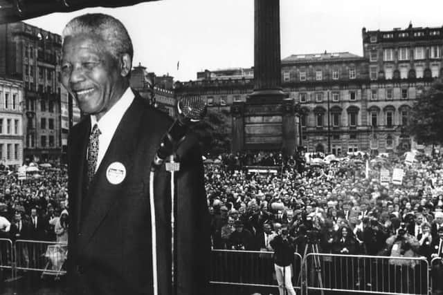 Nelson mandela visited Glasgow in 1993.