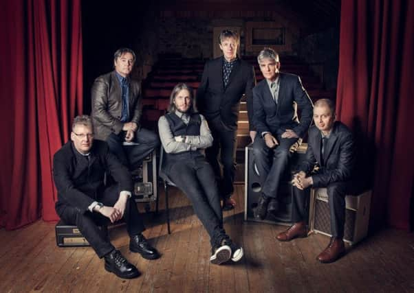 Runrig line-up, from left: Iain Bayne, Bruce Guthro, Brian Hurren, Rory MacDonald, Calum MacDonald and Malcolm Jones. Photograph: Matt Liengie