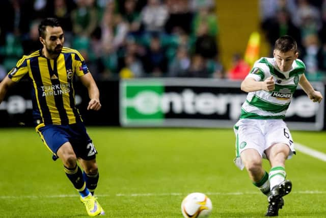 Kieran Tierney in action during Celtic's 2-2 draw against Fenerbahce in the Europa League in 2015.