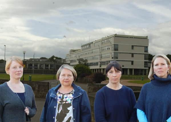 Josephine Bryden (right) with other concerned parents, Louise Andree, Bettina Schluep Adams, Tahra Duncan Clarke