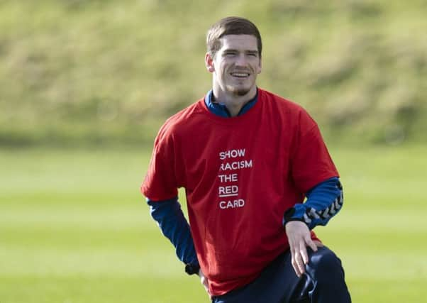 Rangers' Ryan Kent at training. Pic: SNS