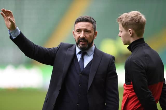 Aberdeen manager Derek McInnes with winger Gary Mackay-Steven. Picture: PA