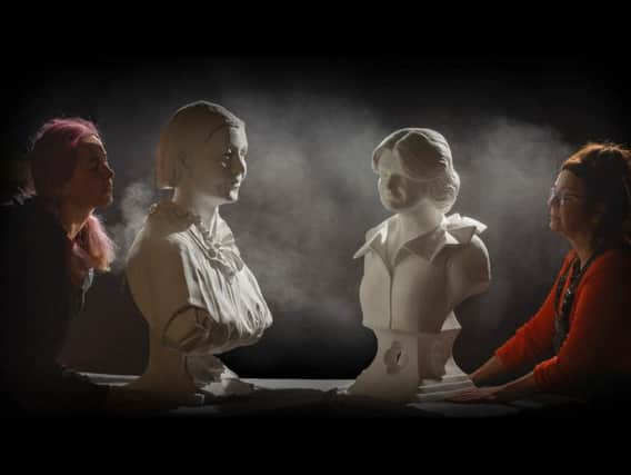 Csilla Karsay and Graciela Ainsworth unveiled the busts depicting Mary Slessor and Maggie Keswick Jencks at the Wallace Monument today.