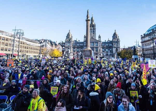 Members of the Educational Institute of Scotland (EIS) want a 10% rise after years of pay restraint.
Picture: John Devlin