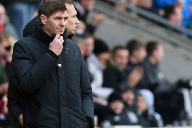 Rangers boss Steven Gerrard looks on as his side take on St Mirren. Picture: SNS Group