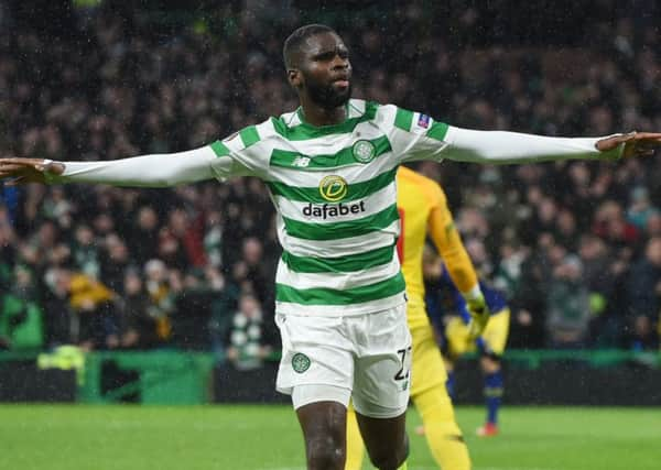 Odsonne Edouard celebrates scoring the winner. Picture: SNS Group