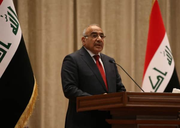 New Prime Minister Adel Abdul Mahdi. Picture: STR/Getty