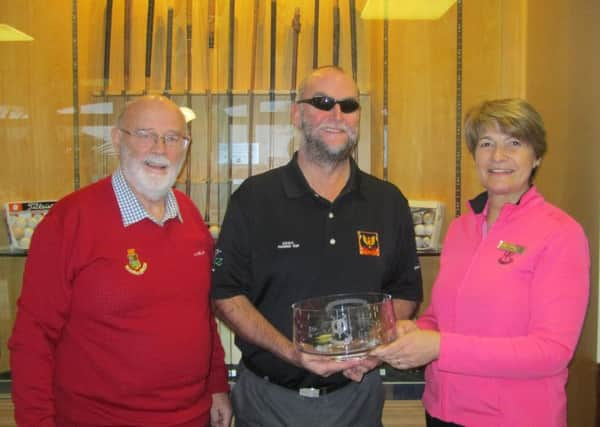 Jim Gales of Springfield, Les McConachie of St Andrews and Jan Crawford from the St Andrews Links Trust.