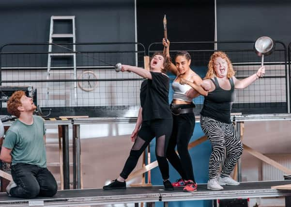 Laurie Jamieson, Isobel McArthur, Bonnie Baddoo and Sally Reid in the Lyceum Christmas show, Wendy & Peter Pan