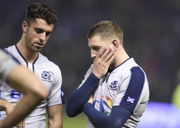 Adam Hastings, left, will play at stand-off against Argentina, with Finn Russell moving to inside centre. Picture: Ian Rutherford/PA Wire