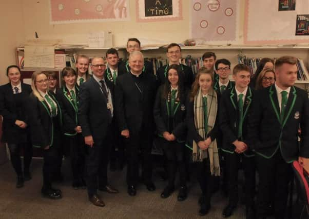 Archbishop Leo Cushley visits St Maurice's High in Cumbernauld