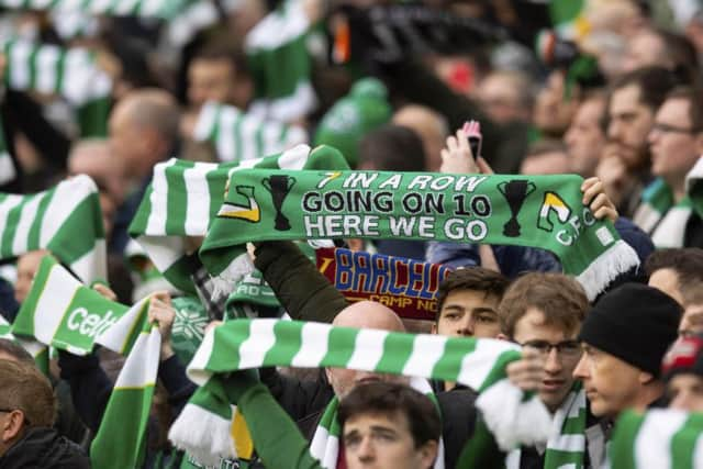 A general view of Celtic fans at Parkhead. Picture: SNS Group