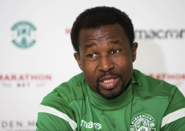 Hibernian's Efe Ambrose. Pic: SNS/Bruce White