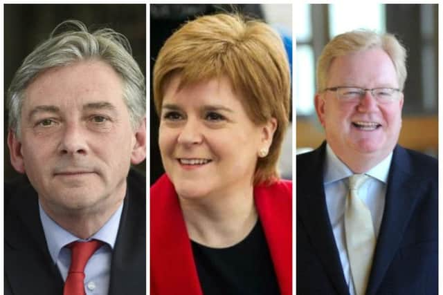 Richard Leonard, Nicola Sturgeon and Jackson Carlaw. Pictures: PA