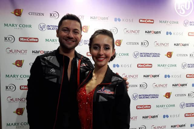 Gibson and Fear after today's rthym dance competition in Minsk.