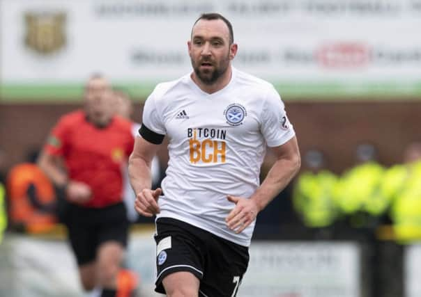 Michael Moffat scored twice for Ayr Utd. Pic: SNS/Craig WIlliamson