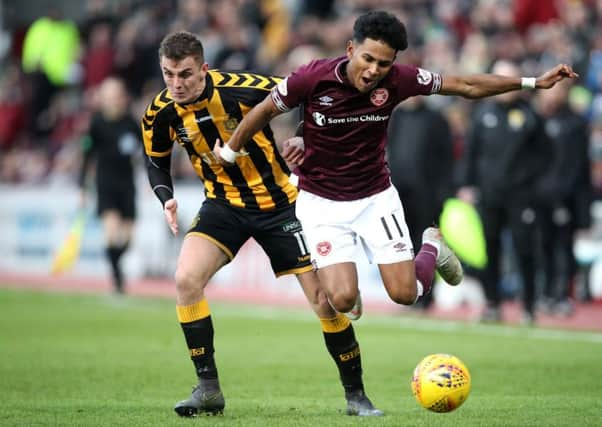 Hearts on-loan left-back Demetri Mitchell has suffered an identical injury to the one he sustained last February which kept him out for eight weeks. Picture: Getty.