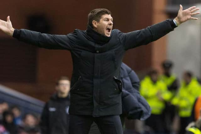 Rangers Manager Steven Gerrard was frustrated after his side's draw. Pic: SNS/Alan Harvey