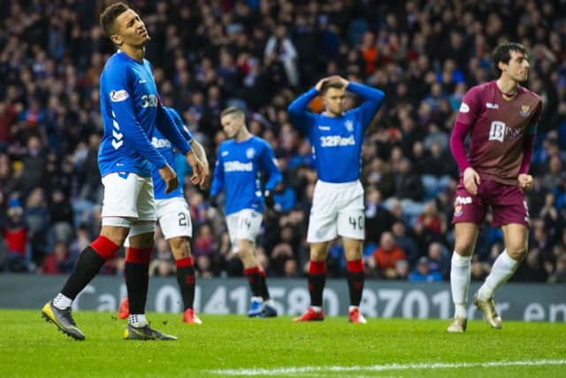 Rangers captain James Tavernier is dejected. Picture: SNS/Alan Harvey