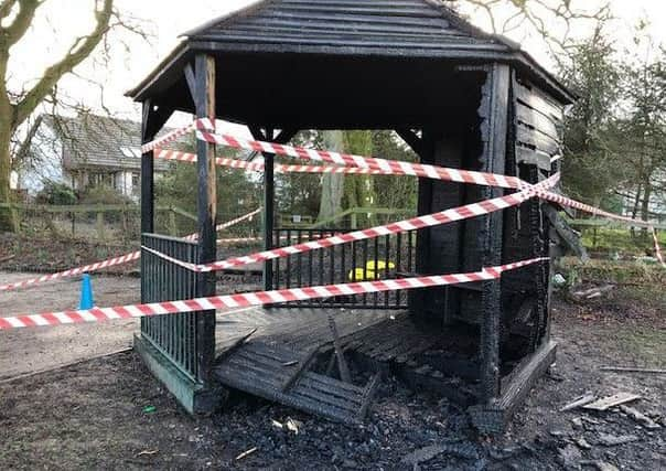 The remains of the much-loved pagoda in Walston Primary Schools playground