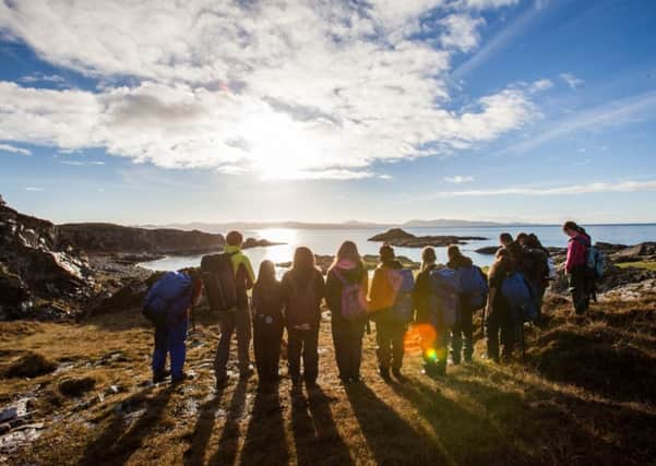 Annan Academy pupils on an Outward Bound residential course at Loch Eil