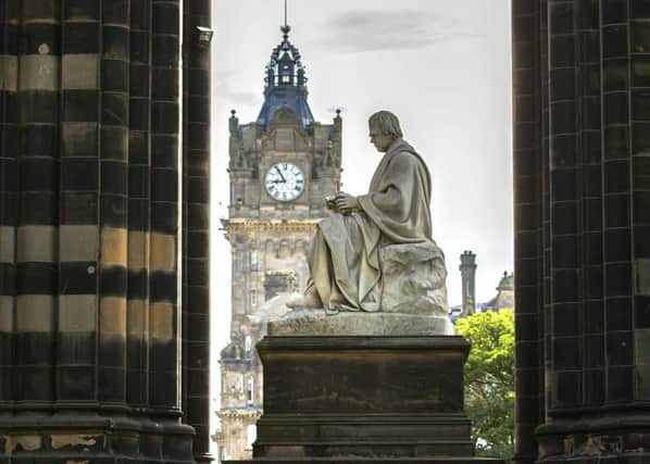 Luath Press celebrate the 200th Anniversary of Sir Walter Scottâs Waverley, and the forthcoming publication of Jenni Calderâs newly adapted anniversary edition for the modern reader.

Pictured: The Scott Monument with The Balmoral Hotel to background

Image by: Malcolm McCurrach
Mon, 7, July, 2014