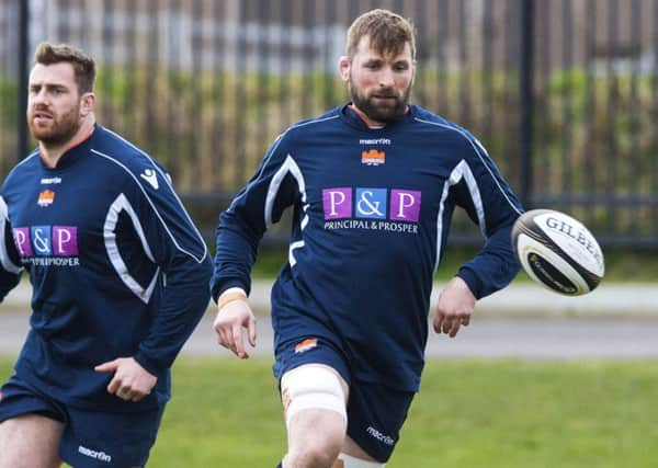 Edinburgh's John Barclay in training. Picture: Paul Devlin/SNS