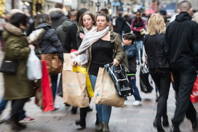 Christmas shoppers on one of the very busiest days of the year.