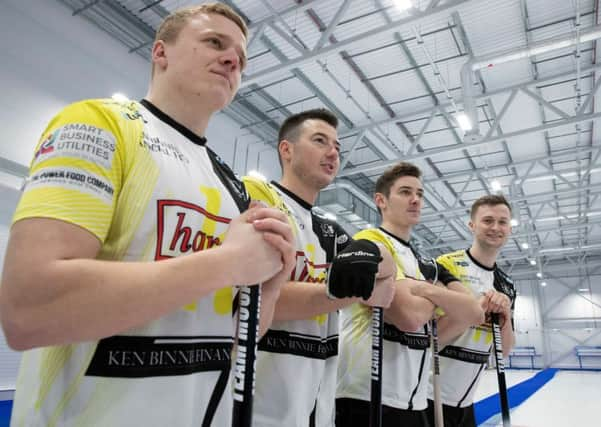 The Scots in Canada. From left: Bobby Lammie, Hammy McMillan, Grant Hardie and Bruce Mouat. Picture: Graeme Hart