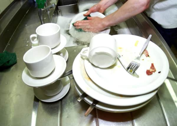 The good old days, when dishes were done by hand and a show called The Good Old Days was on the telly (Picture: Susan Burrell)