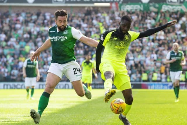 Marathonbet-sponsored Hibs take on Dafabet-sponsored Celtic in the Ladbrokes Premiership. Picture: SNS Group