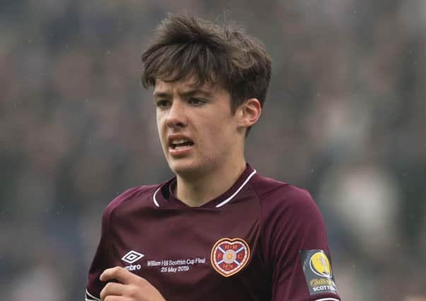 Hearts' Aaron Hickey. Pic: SNS/Craig Foy