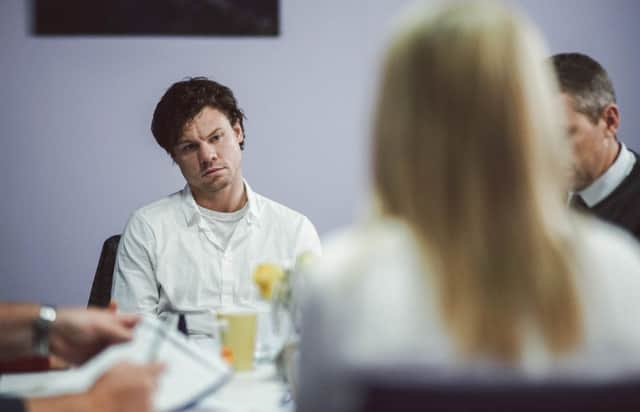 A scene from The Meeting in which Terry O'Neill plays Ailbhe Griffith's attacker and Griffith plays herself