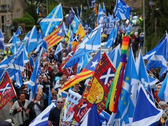 Independence activists. Picture: John Devlin