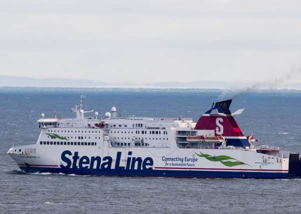 The ferry between Belfast and Cairnryan.