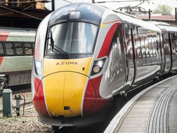 One of the new Azuma trains arrives in Edinburgh