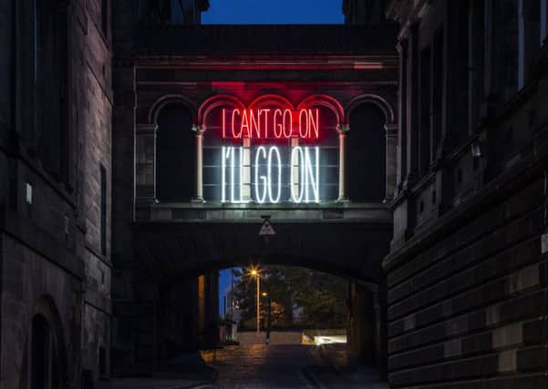 I Can't Go On, I'll Go On, by Alfredo Jaar - part of the 2019 Edinburgh Art Festival