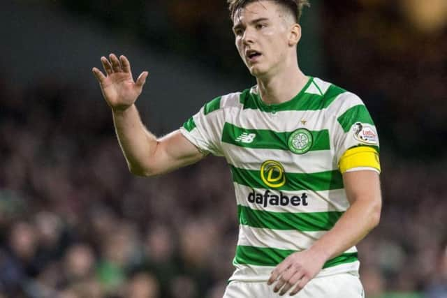 Kieran Tierney in action for Celtic. The defender is on the cusp of completing a move to Arsenal