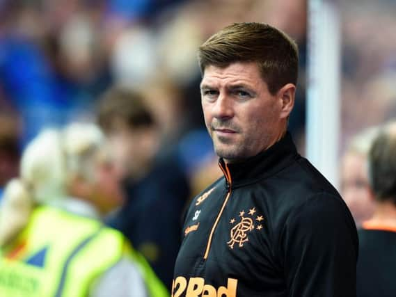 Proud: Rangers boss Steven Gerrard