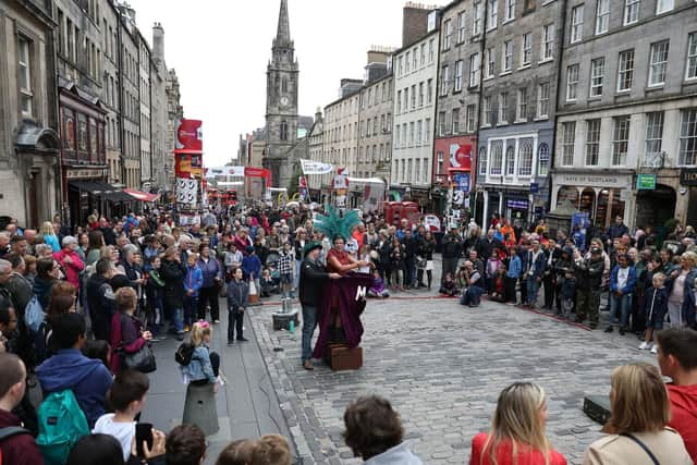 The Royal Mile in full-on festival mode. Picture: Andrew Milligan