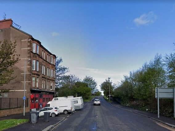 Cars were found ablaze on Meadowside Street in Renfrew. Picture: Google