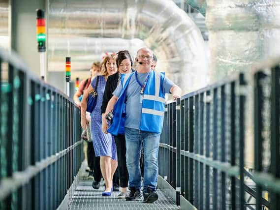 The event also included a behind-the-scenes tour of the internet giants fulfilment centre in the Fife town. Picture: Contributed