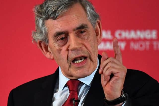 Former prime minister Gordon Brown was speaking today at the Edinburgh International Book Festival