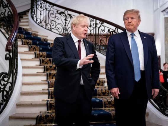 Boris Johnson with US president Donald Trump