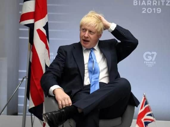 Prime Minister Boris Johnson at the G7 summit in Biarritz