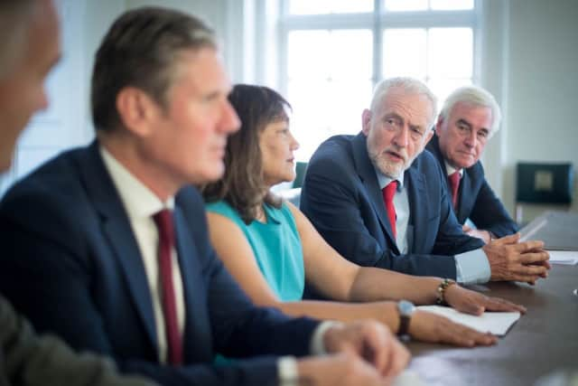 Shadow Brexit Secretary Sir Kier Starmer with Labour Party leader Jeremy Corbyn. Photo: Stefan Rousseau/PA Wire