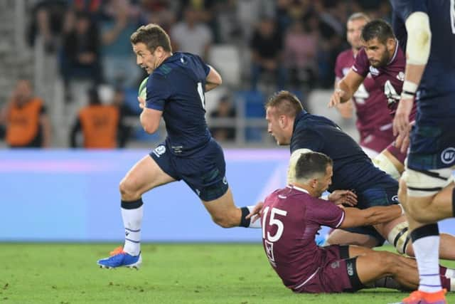 Greig Laidlaw showed he has back to his brilliant best.  Photograph: Levan Verdzeuli/Getty Images