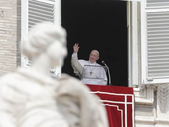 Thousands of people had gathered to see the Pope.